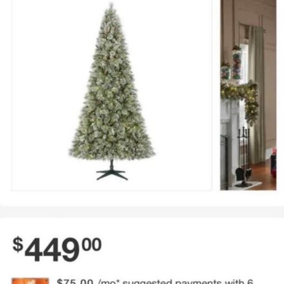 Brand New In Box 9ft Pre Lit Christmas Tree. Originally $490.00 Tree